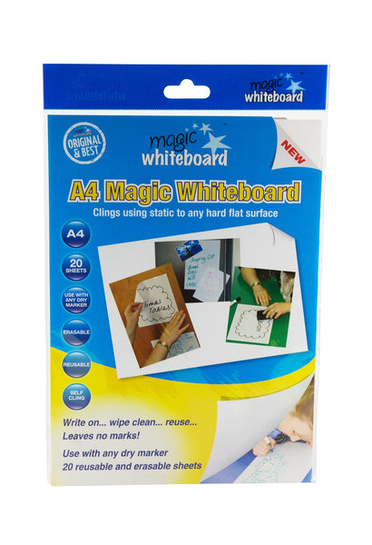 Magic Whiteboard Letter-sized 20 Sheets WHITE (8.25 x 11.75) Portable Dry-Erase Surface  (MW1220)