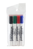 Magic Whiteboard Dry Erase Markers | BLACK BLUE GREEN RED | Low-Odor | Non-Toxic (MW5204)