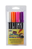 Uchida Bistro Chalk Markers Dry Erase Markers | PINK ORANGE YELLOW PURPLE | Erasable (MW5324)