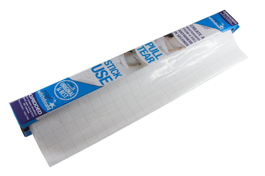 Magic Whiteboard Dry Erase Whiteboard Sheets GRIDDED 3'x4' 25 WHITE Pe –  Magic Whiteboard Products