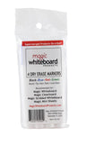 Magic Whiteboard Dry Erase Markers | BLACK BLUE GREEN RED | Low-Odor | Non-Toxic (MW5204)