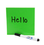 Magic Whiteboard Sticky Notes Pad GREEN 50 Sheets (4”x4”) Portable Dry-Erase Surface (MW1352)