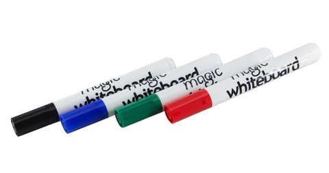Magic Whiteboard Dry Erase Markers, BLACK BLUE GREEN RED