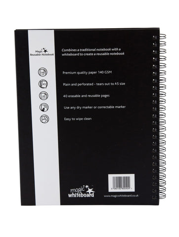 Magic Whiteboard LARGE Magic Notebook (8.5” x 11.75”) Portable Dry-Era – Magic  Whiteboard Products