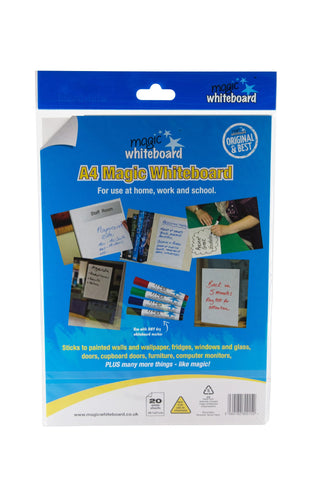 Magic Whiteboard Sticky Notes Pad WHITE 50 Sheets (4”x4”) Portable Dry –  Magic Whiteboard Products